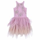 Girls Lilac Tulle Dress, 1, hi-res