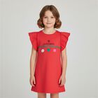 Girls Pink Logo Dress, 1, hi-res