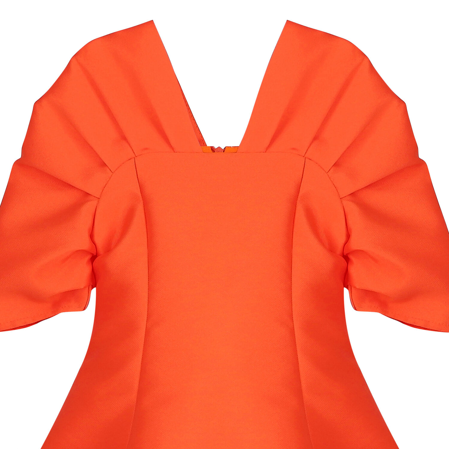 Girls Orange Flared Dress, 1, hi-res