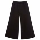 Girls Black Logo Trousers, 1, hi-res