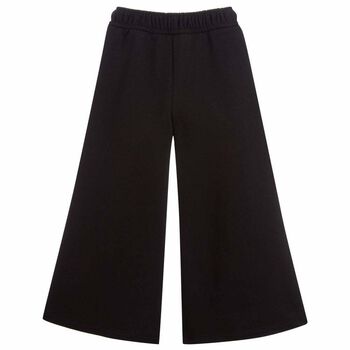 Girls Black Logo Trousers