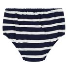 Baby Girls White & Navy Blue Dress Set, 1, hi-res