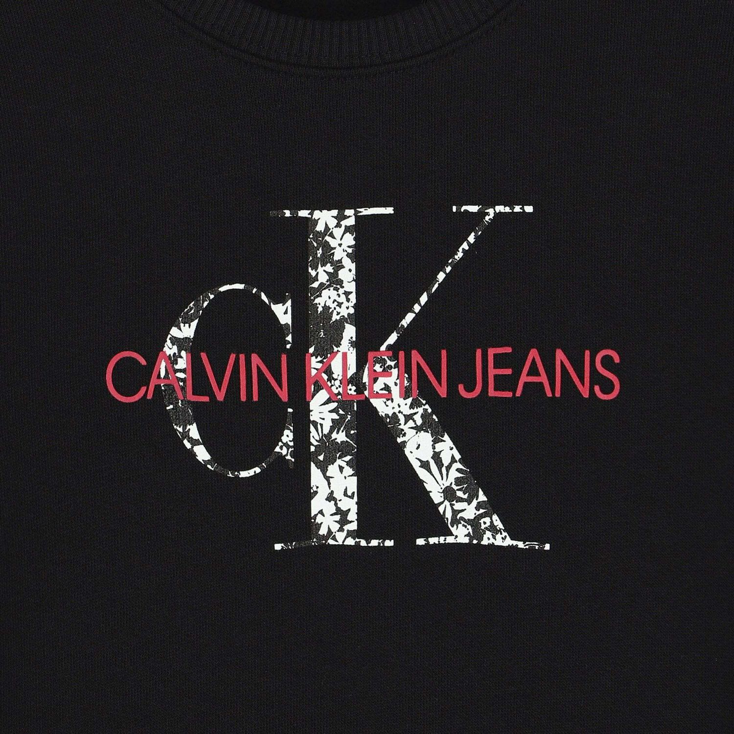 Girls Black Logo Sweatshirt, 1, hi-res image number null