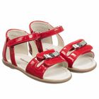 Younger Girls Red Patent Sandals, 1, hi-res