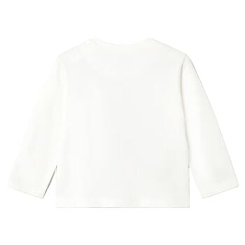 Younger Boys White Tiger Long Sleeve Top