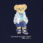 Girls Navy Blue Polo Bear Dress, 1, hi-res