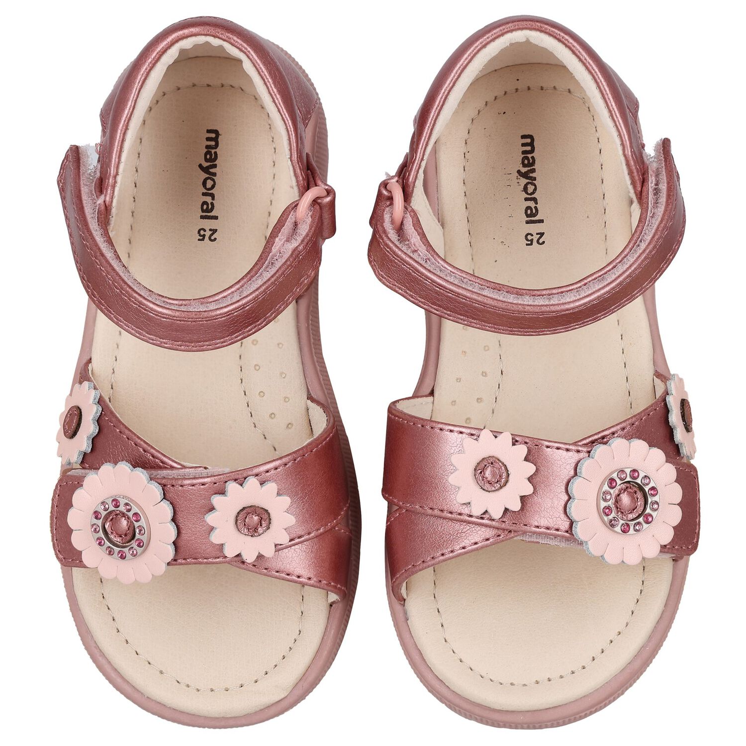Younger Girls Pink Flower Sandals, 3, hi-res image number null