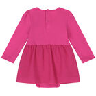 فستان بودى سوت بالشعار باللون الزهرى, 2, hi-res