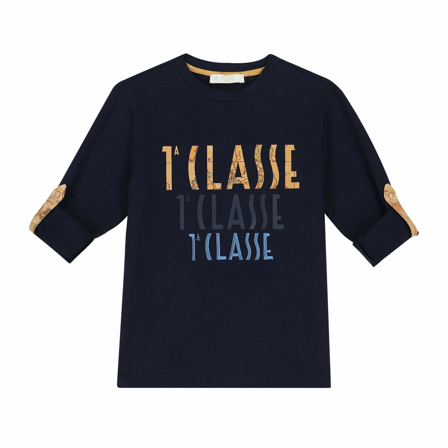 Boys Navy Blue Logo Top, 1, hi-res image number null