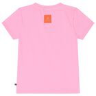 Girls Pink Logo Hearts T-Shirt, 3, hi-res