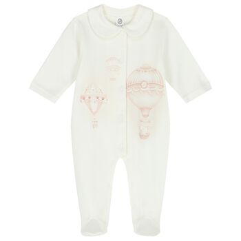 Ivory & Beige Hot Air Balloon Babygrow
