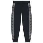 Boys Black Logo Joggers, 1, hi-res