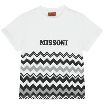 Younger Boys White Logo T-Shirt