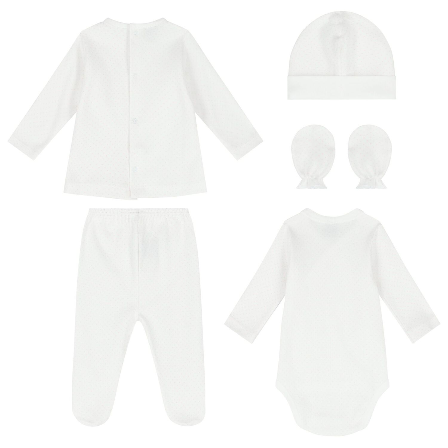 طقم هدايا منقط باللون الأبيض والوردي, 2, hi-res image number null