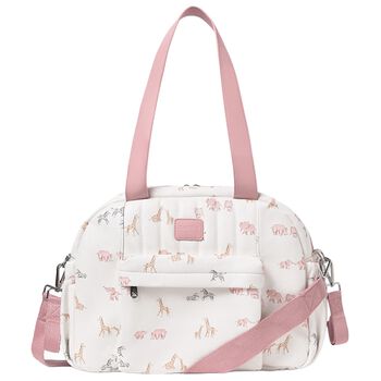 Baby Girls Ivory & Pink Changing Bag