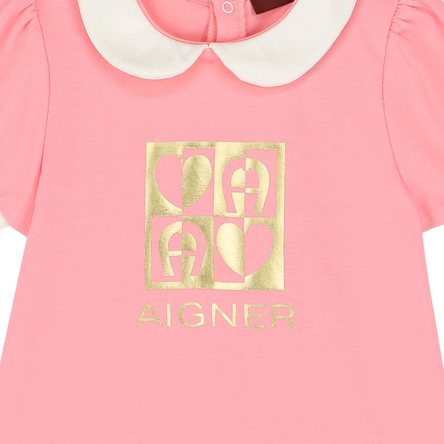 Younger Girls Pink Logo Polo Dress, 1, hi-res