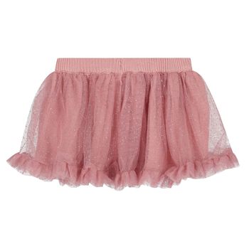 Baby Girls Pink & Ivory Piece Skirt Set