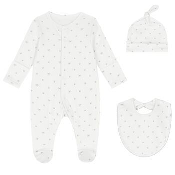 White Silver Moon Babygrow Set