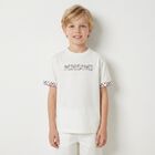 Boys White Logo T-Shirt, 1, hi-res
