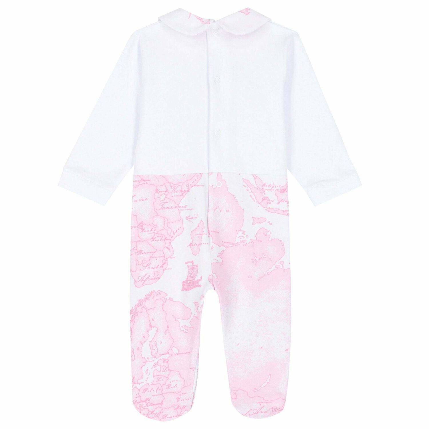 White & Pink Geo Map Babygrow, 1, hi-res image number null