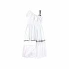 Girls White Cotton Dress, 1, hi-res