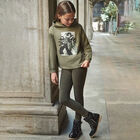 طقم ليغينز بنات باللون الاخضر, 1, hi-res