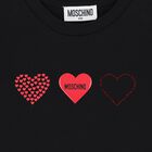 Girls Black Logo Long Sleeve Top, 2, hi-res