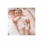 ملابس أطفال عاجي ووردي مع عصابة رأس للبنات (عبوة من قطعتين), 1, hi-res