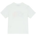Boys White Varsity Logo T-Shirt, 1, hi-res