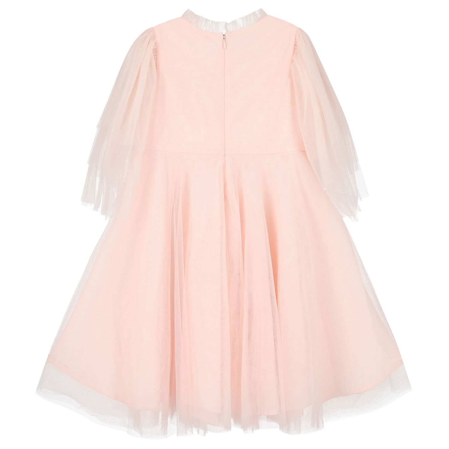 Girls Pink Embellished Tulle Dress, 1, hi-res image number null