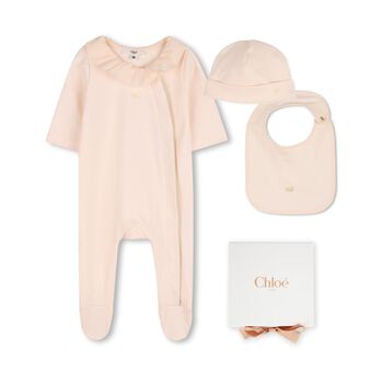 Baby Girls Pink Babygrow Gift Set