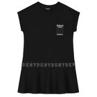 Girls Black Logo Dress, 1, hi-res
