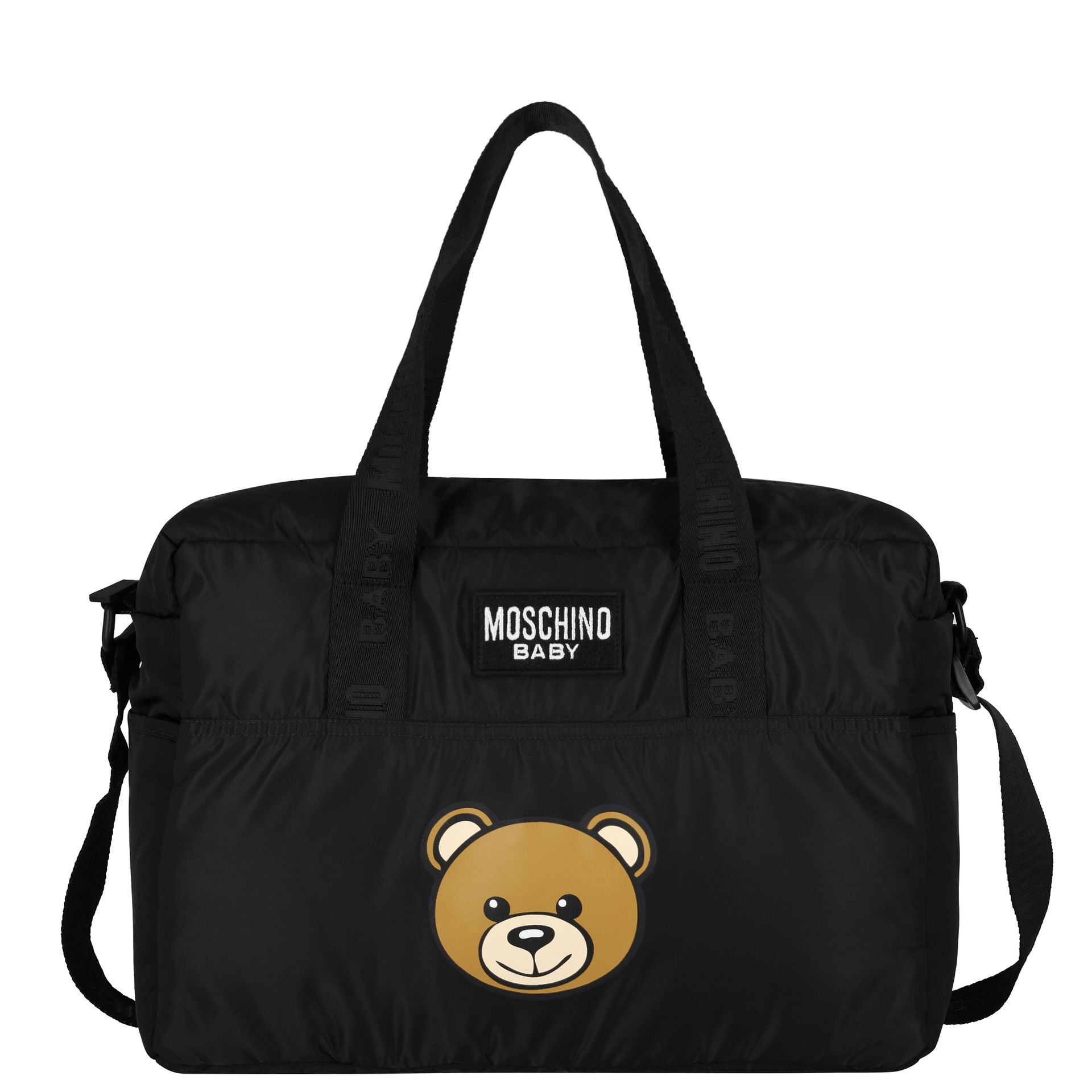 Moschino Black Teddy Bear Logo Baby Changing Bag Junior Couture UAE