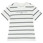 طقم أولاد شورت بالشعار باللون الأبيض, 1, hi-res