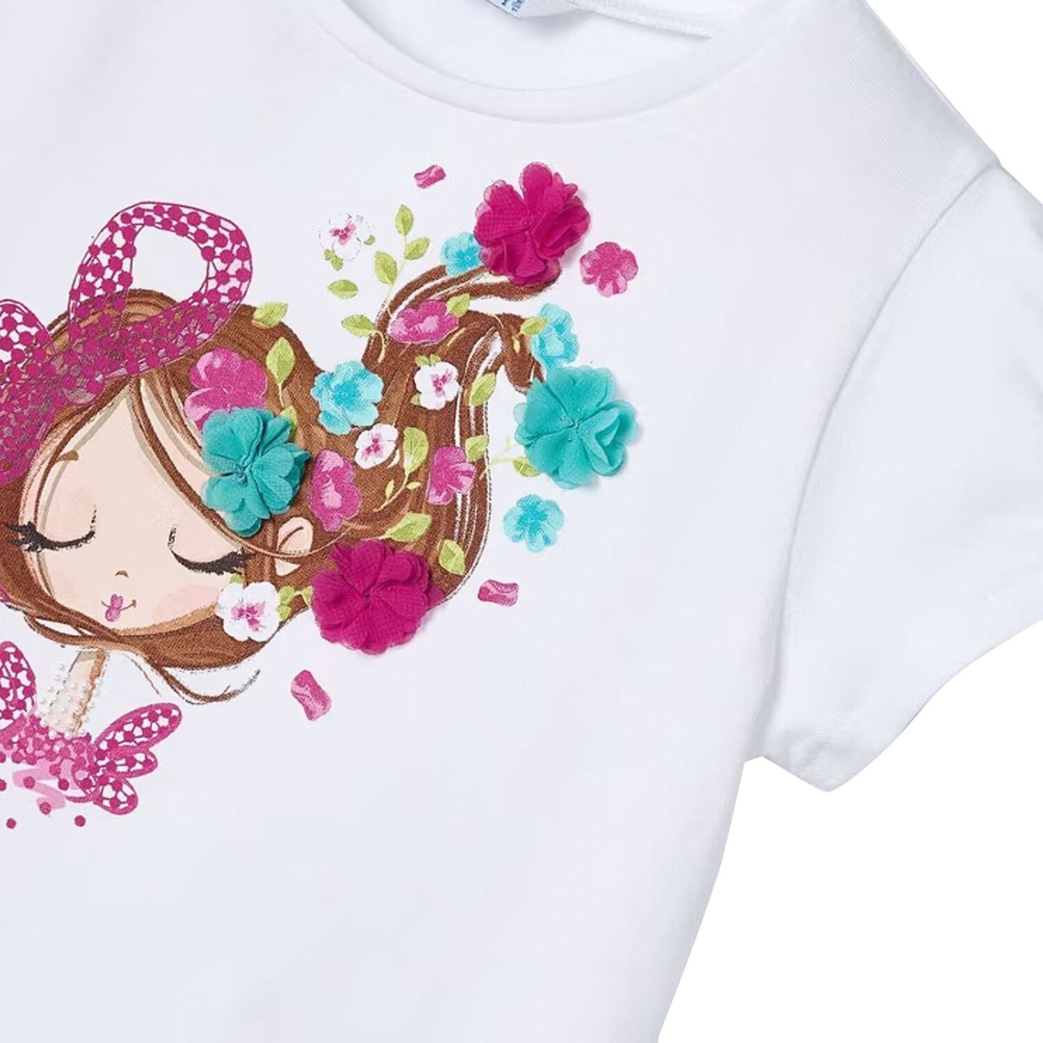 تيشيرت بنات باللون الأبيض, 2, hi-res