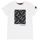 Boys White Logo T-Shirt, 1, hi-res