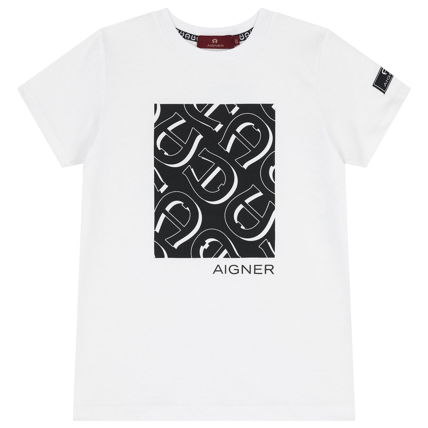 Boys White Logo T-Shirt, 1, hi-res