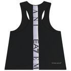 Girls Black Logo Shorts Set, 1, hi-res