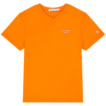 Boys Orange Logo T-Shirt
