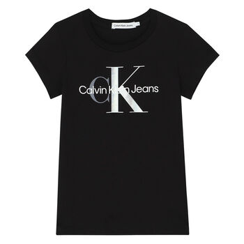 Girls Black Logo T-Shirt