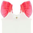 Girls White & Pink Top, 1, hi-res
