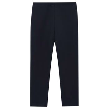 Girls Black Logo Leggings
