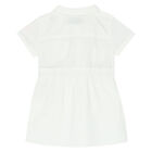 Younger Girls White Logo Dress, 1, hi-res
