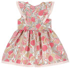 Girls Pink & Silver Jacquard Dress, 1, hi-res