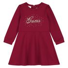 Baby Girls Burgundy Logo Dress Set, 1, hi-res