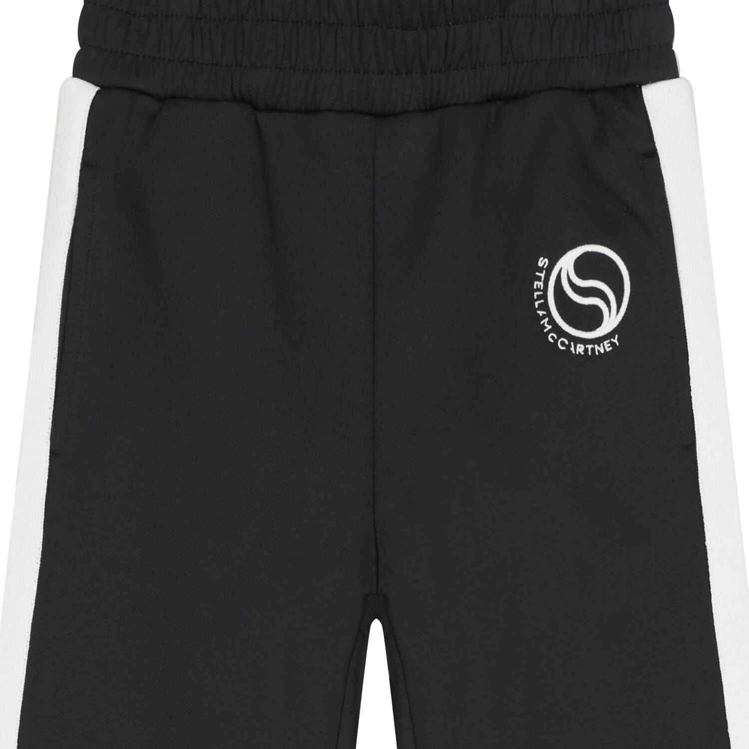 Girl Black Logo Trousers, 1, hi-res