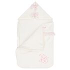 عش على شكل فيونكة زهرية باللونين العاجي والوردي للبنات, 1, hi-res