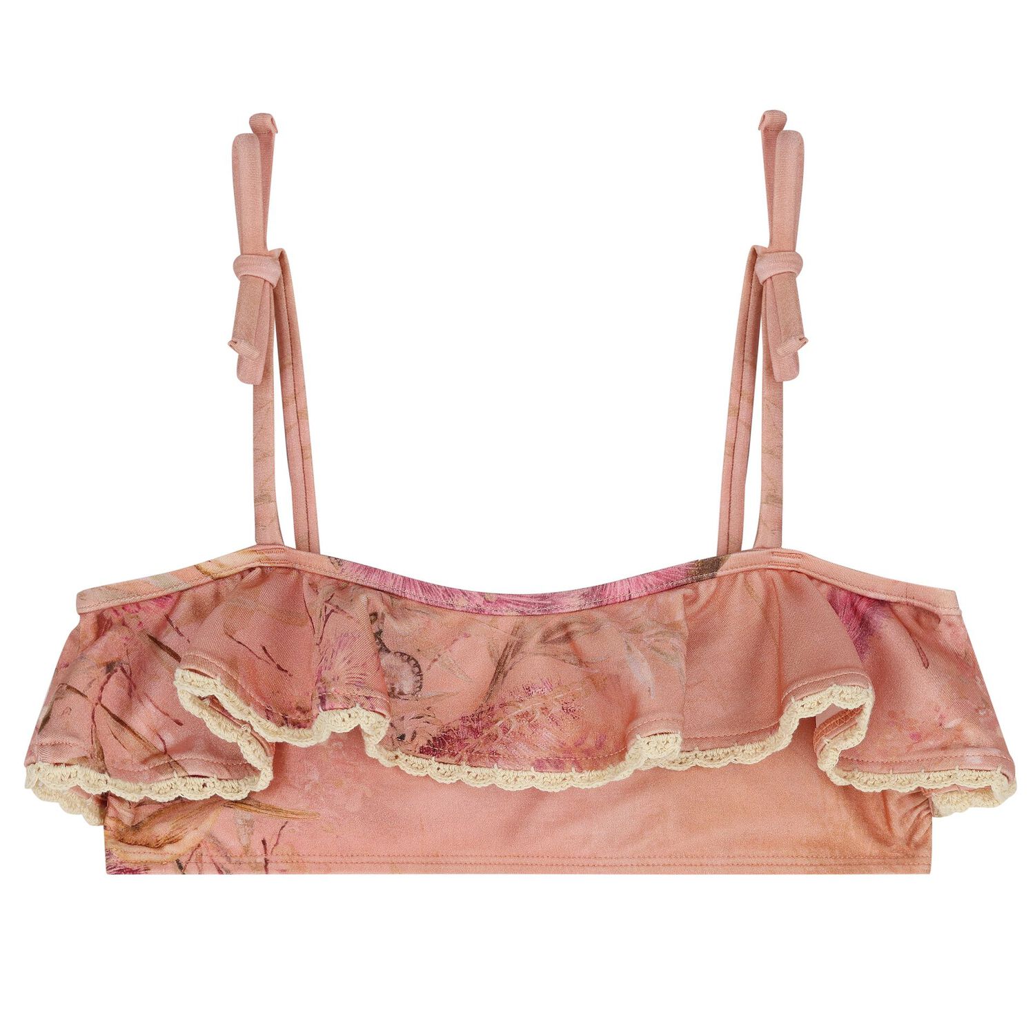 بيكيني الزهور الوردية للفتيات, 1, hi-res