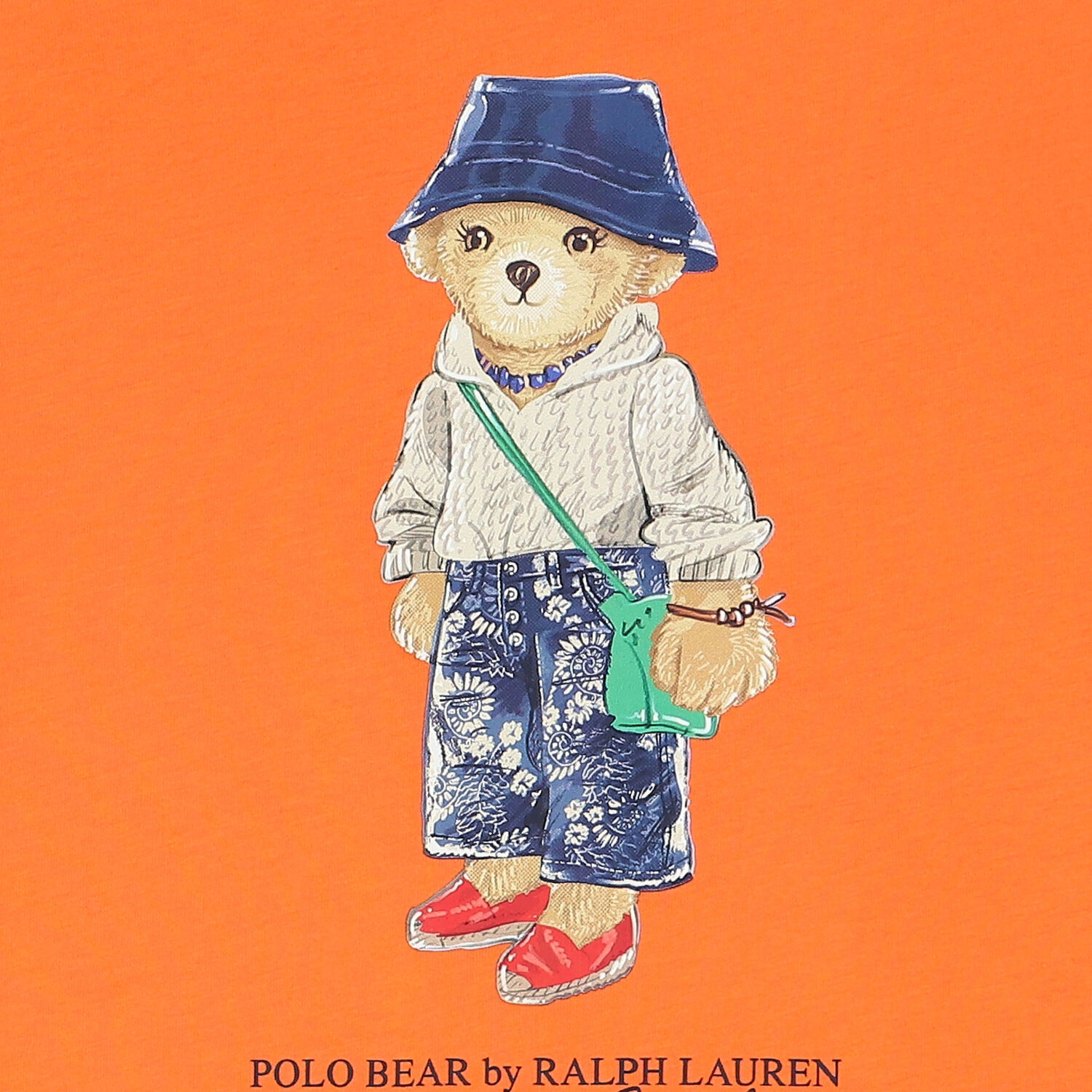 Girls Orange Polo Bear T-Shirt, 1, hi-res