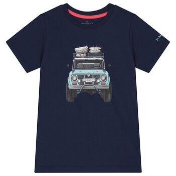 Boys Navy Blue Logo T-Shirt
